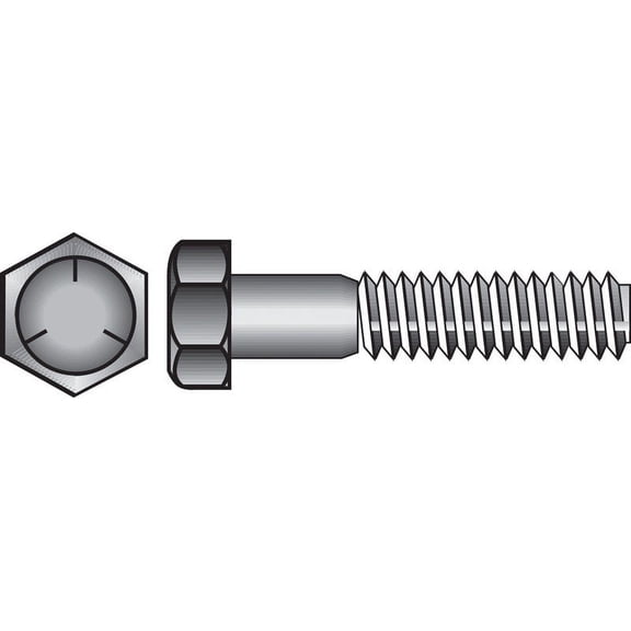 Hillman 1/4" Heat Treated Zinc Steel Hex Head Cap Screw