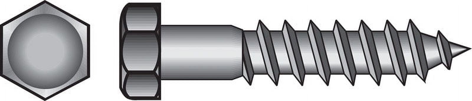 Hillman 1/4" Hot Dipped Galvanized Steel Hex Lag Screw