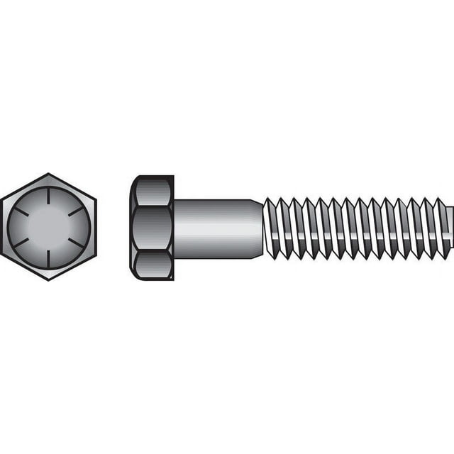 Hillman 1/4" Yellow Dichromate Grade 8 Steel Hex Head Cap Screw