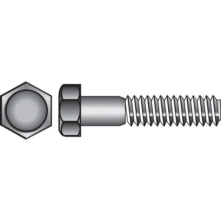 Hillman 1/2 in. D X 4-1/2 in. L Heat Treated Zinc Steel Hex Head Cap Screw 25 pk Hillman 1/2 in. D X 4-1/2 in. L Heat Treated Zinc Steel Hex Head Cap Screw 25 pk