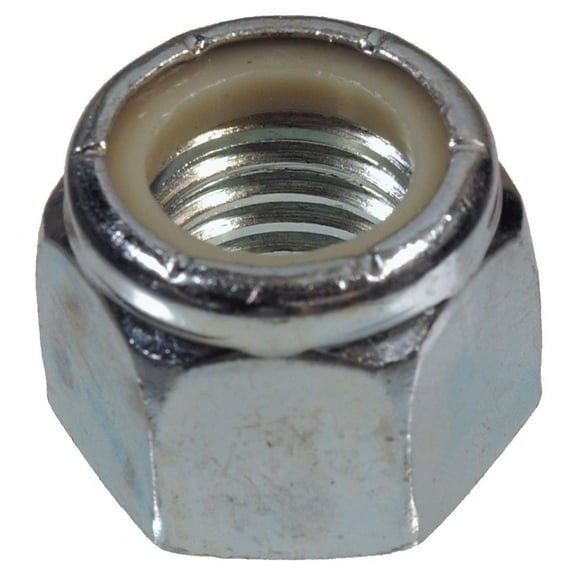 Hillman 1/4 Zinc-Plated Steel SAE Nylon Lock Nut 100 pk