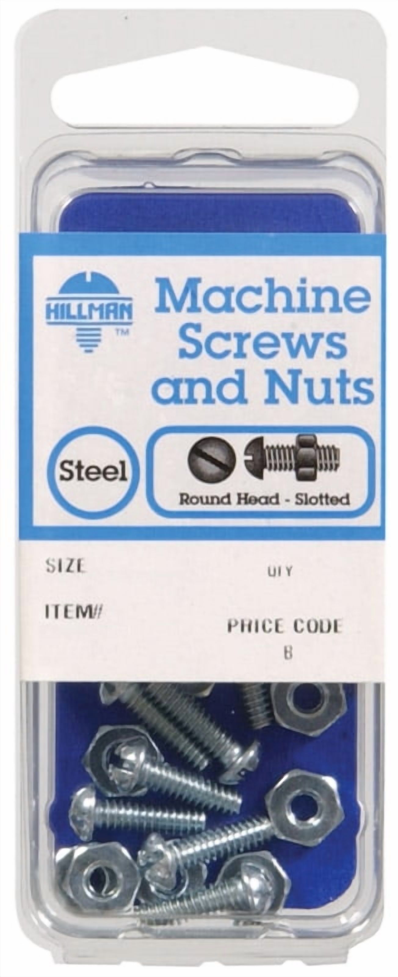 Hillman 1/4 in. x 1 in. Zinc Round Combination Head Machine Screw & Nuts