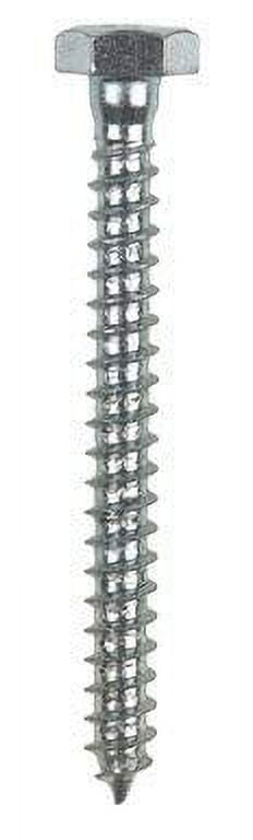 Hillman 1/4 in. x 2-1/2 in. L Hex Zinc-Plated Steel Lag Screw 100 pk — Construction & DIY Use, Standard Hardware Spec