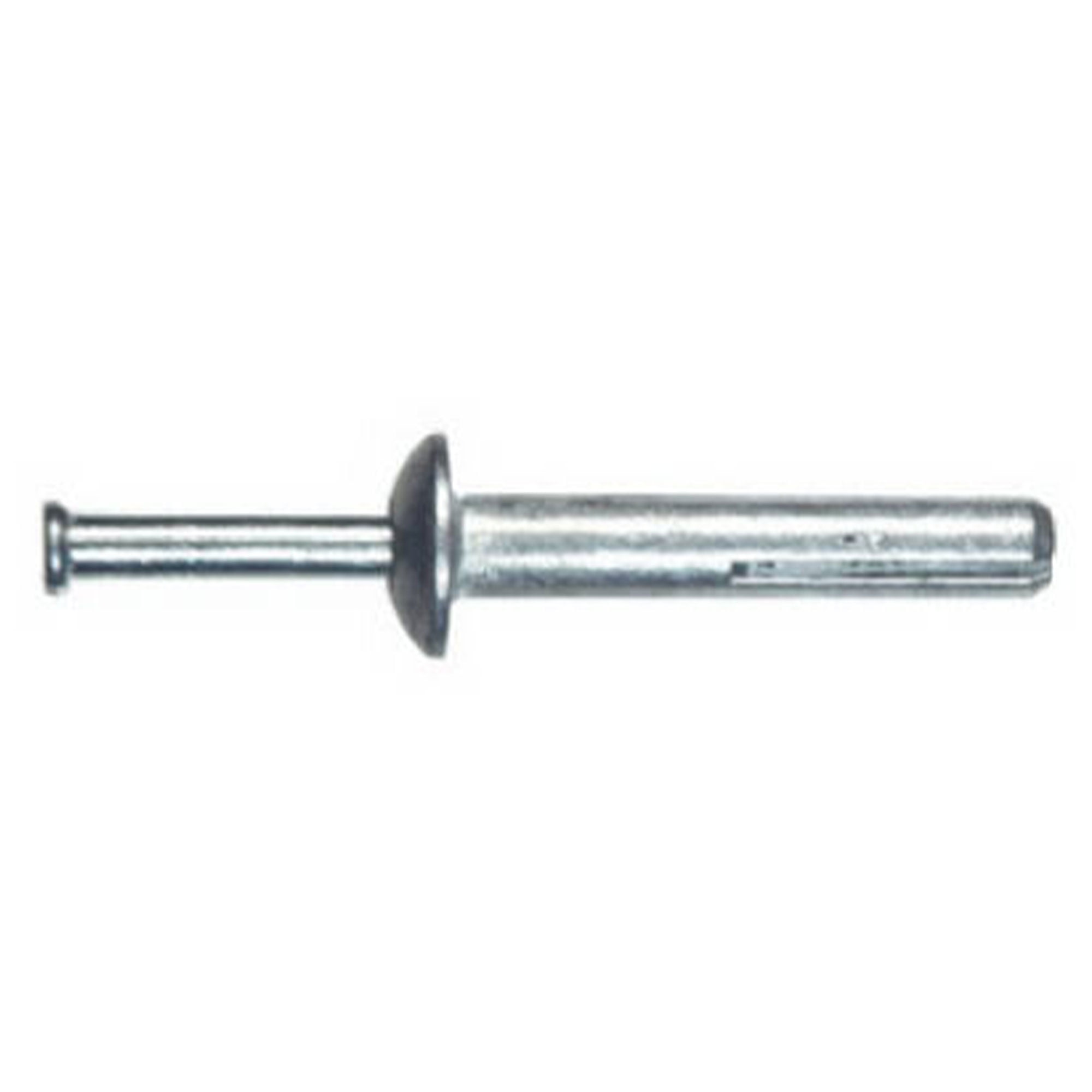 Hillman 1/4" x 1.5" L Steel Mushroom Head Hammer Drive Anchor (100 Pack)
