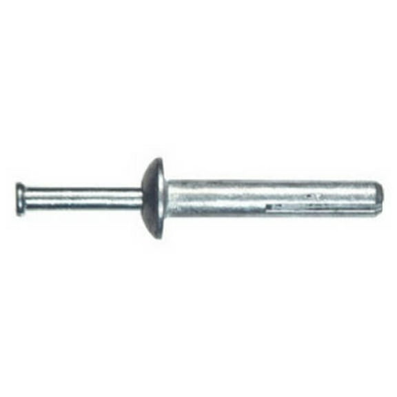 Hillman 1/4" x 1.5" L Steel Mushroom Head Hammer Drive Anchor (100 Pack)
