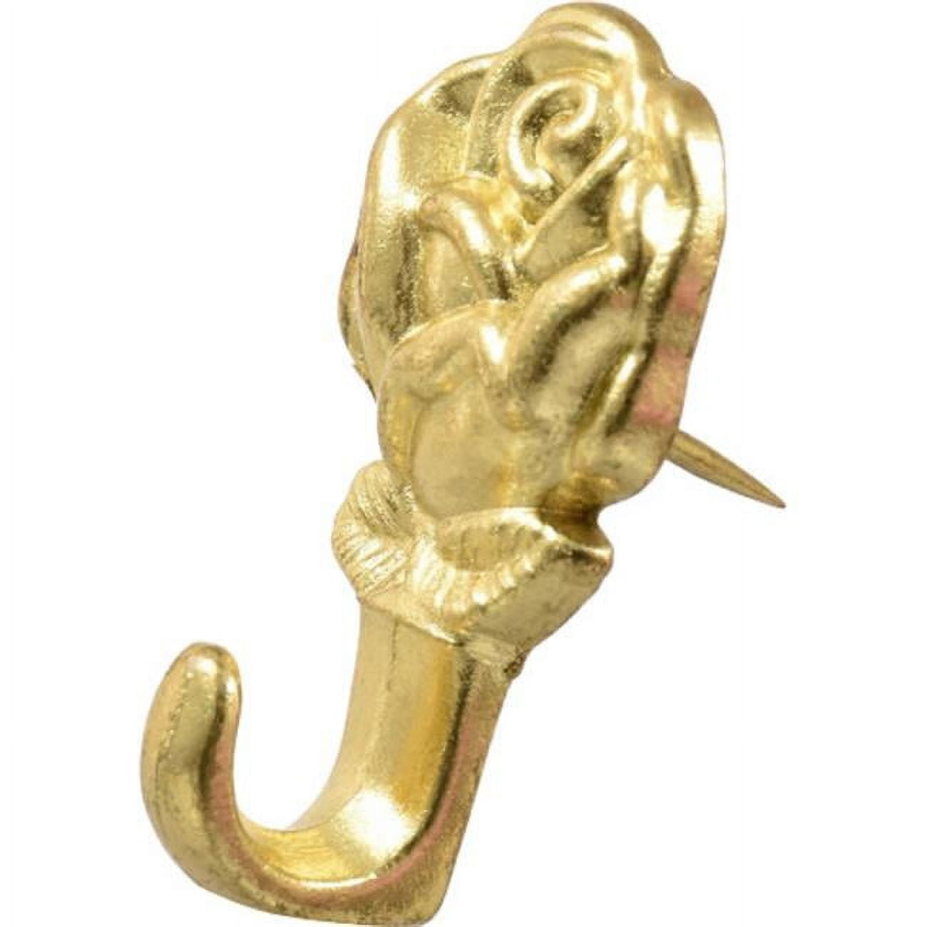 Hillman AnchorWire Gilt Gold Push Pin Picture Hook 10 lb 3 pk Hillman AnchorWire Gilt Gold Push Pin Picture Hook 10 lb 3 pk