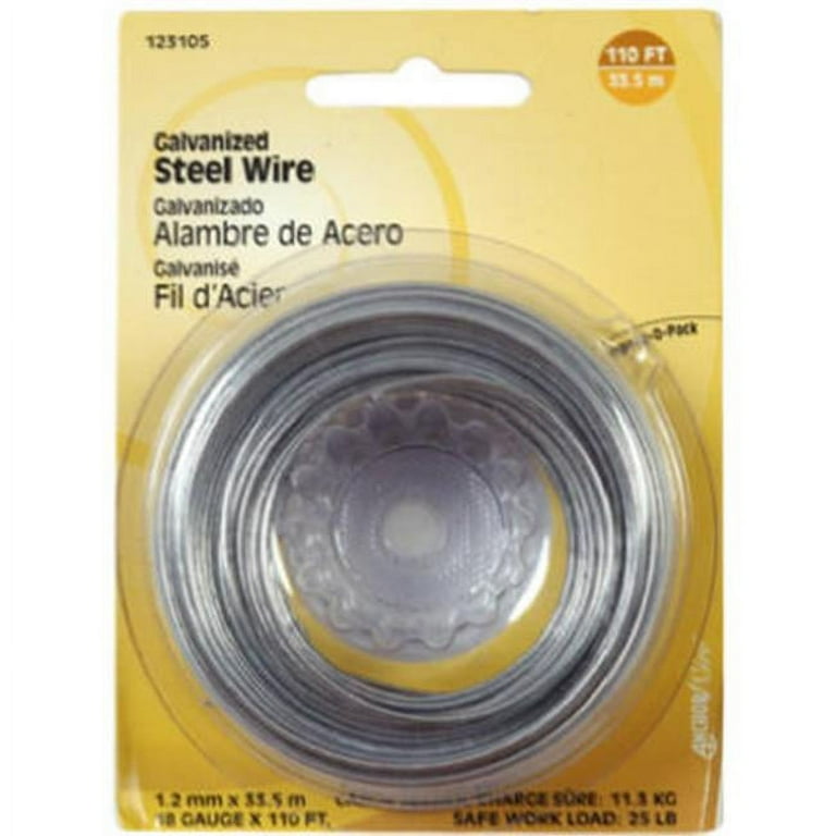 Hillman 100 ft. L Galvanized Steel 24 Ga. Wire Hillman 100 ft. L Galvanized Steel 24 Ga. Wire