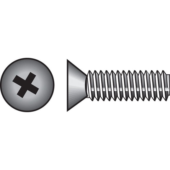 Hillman 101083 10-24 x 2 in. Phillips Flat Head Zinc Plated Steel Machine Screw