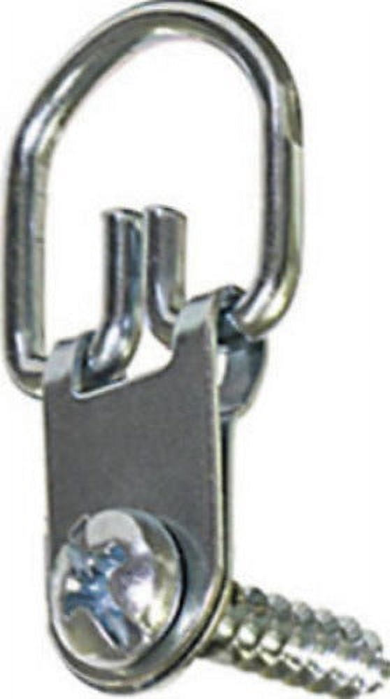 Hillman 122318 4-Pack of Large Metal D-Ring Folding Picture Hanging Hooks - Quantity of 10