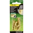 thumbnail image 1 of Hillman Brass-Plated Drywall Picture Hook Heavy Duty - 50 Lb - 2 Pack, Gold, 1 of 3