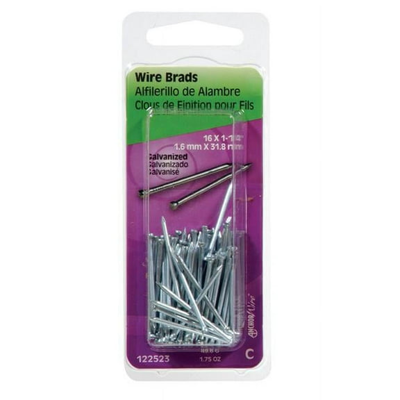 Hillman 122523 Wire Brad Nail, 1-1/4 in, Steel, Galvanized