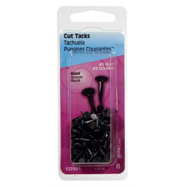 Hillman No. 3 X 3/8 in. L Blue Steel Cut Tacks 1.75 pk Hillman No. 3 X 3/8 in. L Blue Steel Cut Tacks 1.75 pk