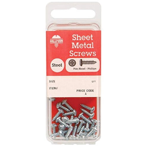 Hillman 14 in. x 1 in. L Phillips Pan Head Zinc-Plated Steel Sheet Metal Screws 6 1 pk