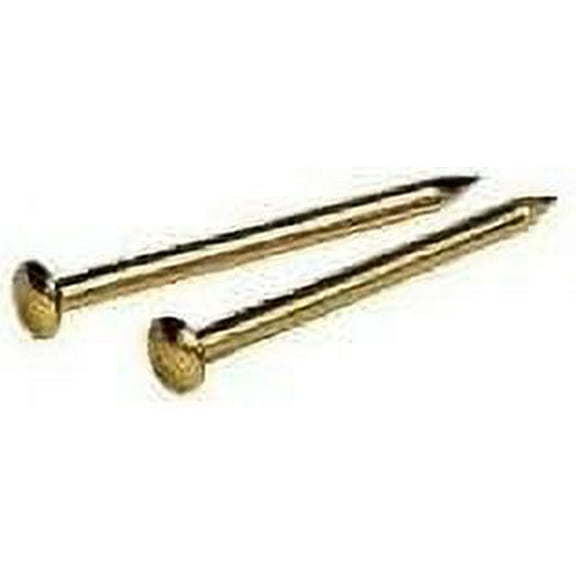 Hillman 16 Ga. x 1 in. L Brass-Plated Steel Escutcheon Pins 1 pk 1.5 oz.