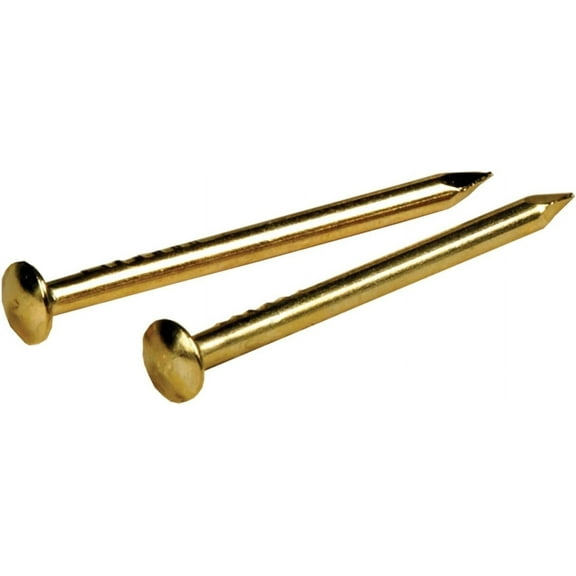 Hillman 16 Ga. x 3/4 in. L Brass-Plated Steel Escutcheon Pins 1 pk 1.5 oz.