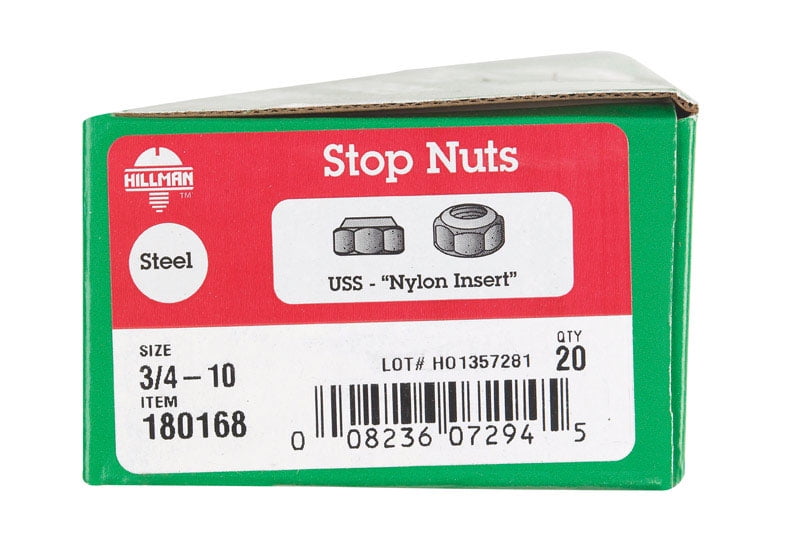 The Hillman Group 180171 Nylon Insert Lock Nut, 7/8-Inch By 9-Inch...