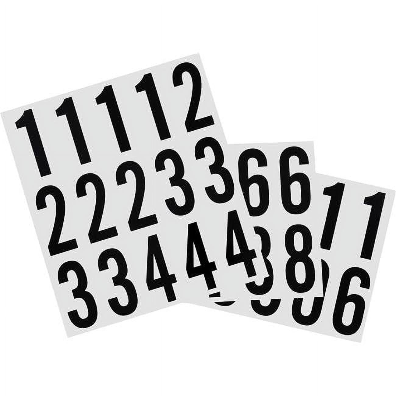2-Inch Reflective Black Vinyl Self-Adhesive Number Set