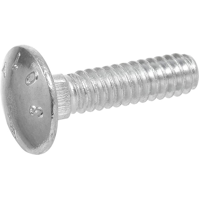 Hillman 240051 Carriage Bolt, 1/4 x 4-1/2-Inch, Steel, Zinc-Plated, Silver, 100-Pack