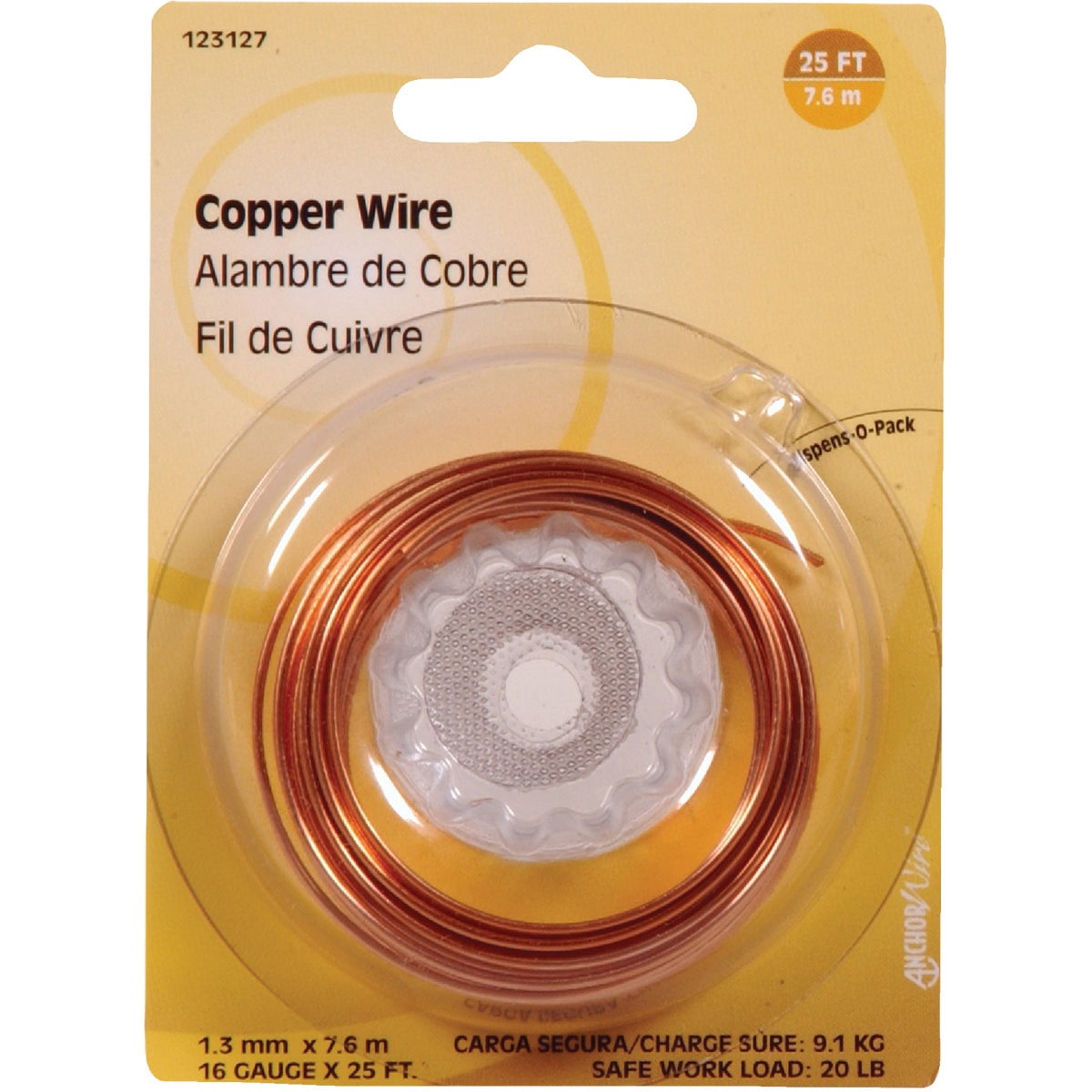Hillman 25 ft. L Copper 16 Ga. Wire