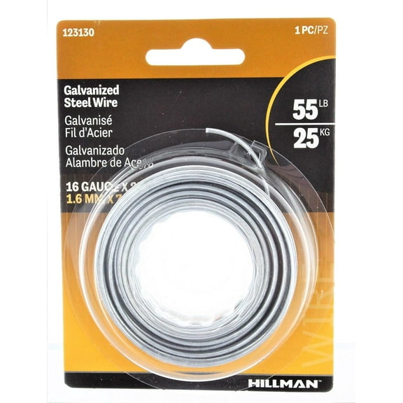 Hillman 25 ft. L Galvanized Steel 16 Ga. Wire