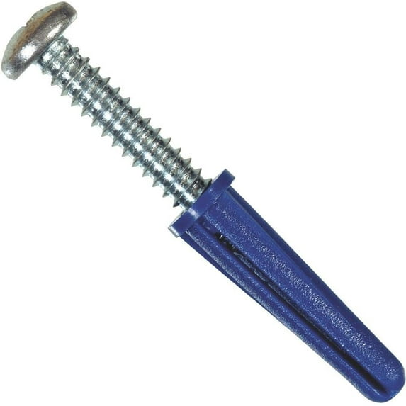 Hillman .25 in. Dia. x 1-3/8 in. L Plastic Pan Head Conical Anchor 2 pk