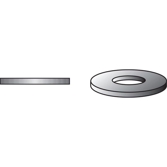 Hillman Flat Washer Zinc-Plated Steel - 1/2 Inch, Zinc-Plated