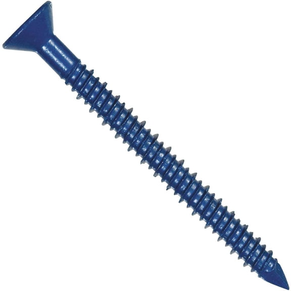 Hillman Tapper Concrete Screw - Flat Head, Steel, Corrosion-Resistant - 25 Count, 3/16 In. x 1-3/4 In.