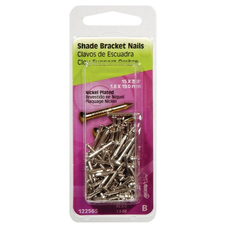 Hillman 3/4 in. Bracket Nickel Steel Nail Flat Head Hillman 3/4 in. Bracket Nickel Steel Nail Flat Head
