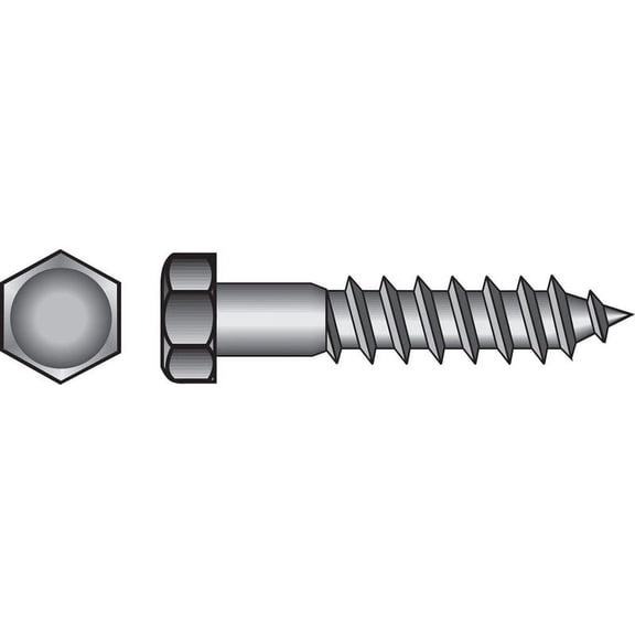 Hillman 3/8" Hot Dipped Galvanized Steel Hex Lag Screw