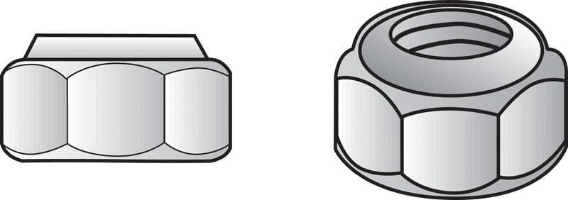 Hillman 3/8 Zinc-Plated Steel SAE Nylon Lock Nut 100 pk