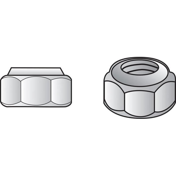 Hillman 3/8 Zinc-Plated Steel SAE Nylon Lock Nut 100 pk