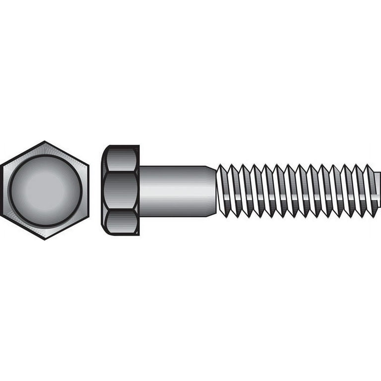Hillman 3/8 in. D X 4 in. L Zinc Plated Steel Hex Tap Bolt 50 pk Hillman 3/8 in. D X 4 in. L Zinc Plated Steel Hex Tap Bolt 50 pk