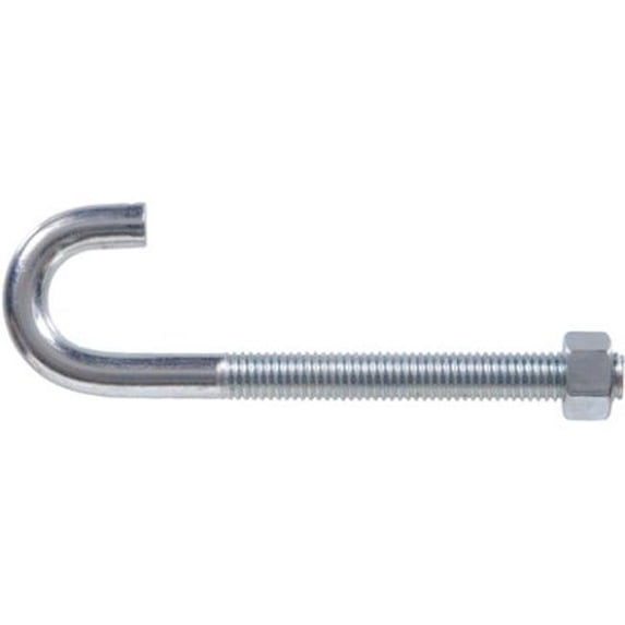 Hillman 321780 10-24 x 1.87 in. Zinc Plated J-Bolt with Nut, Pack of 25