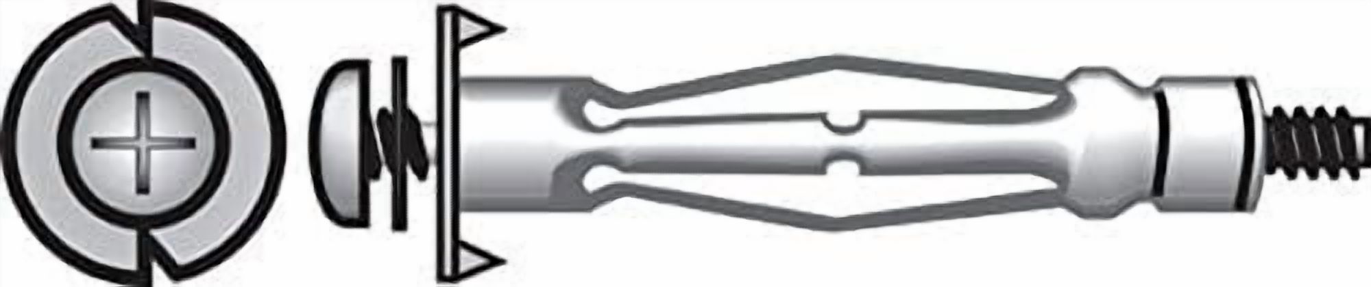 Hillman 370021 0.5 in. Hollow Wall Anchors 50 per Box
