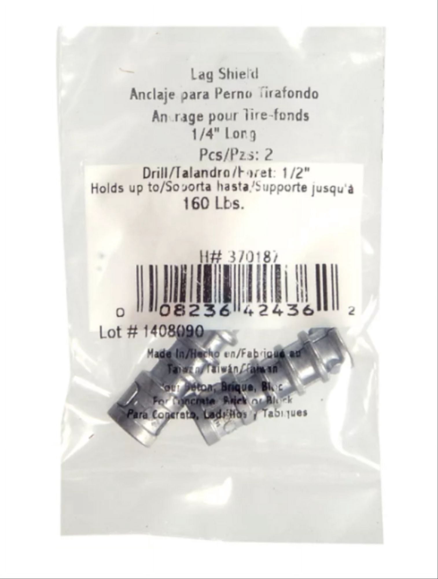 Hillman 370187 Lag Shield Anchors (1/4" Long), 2 Pack - Walmart.com