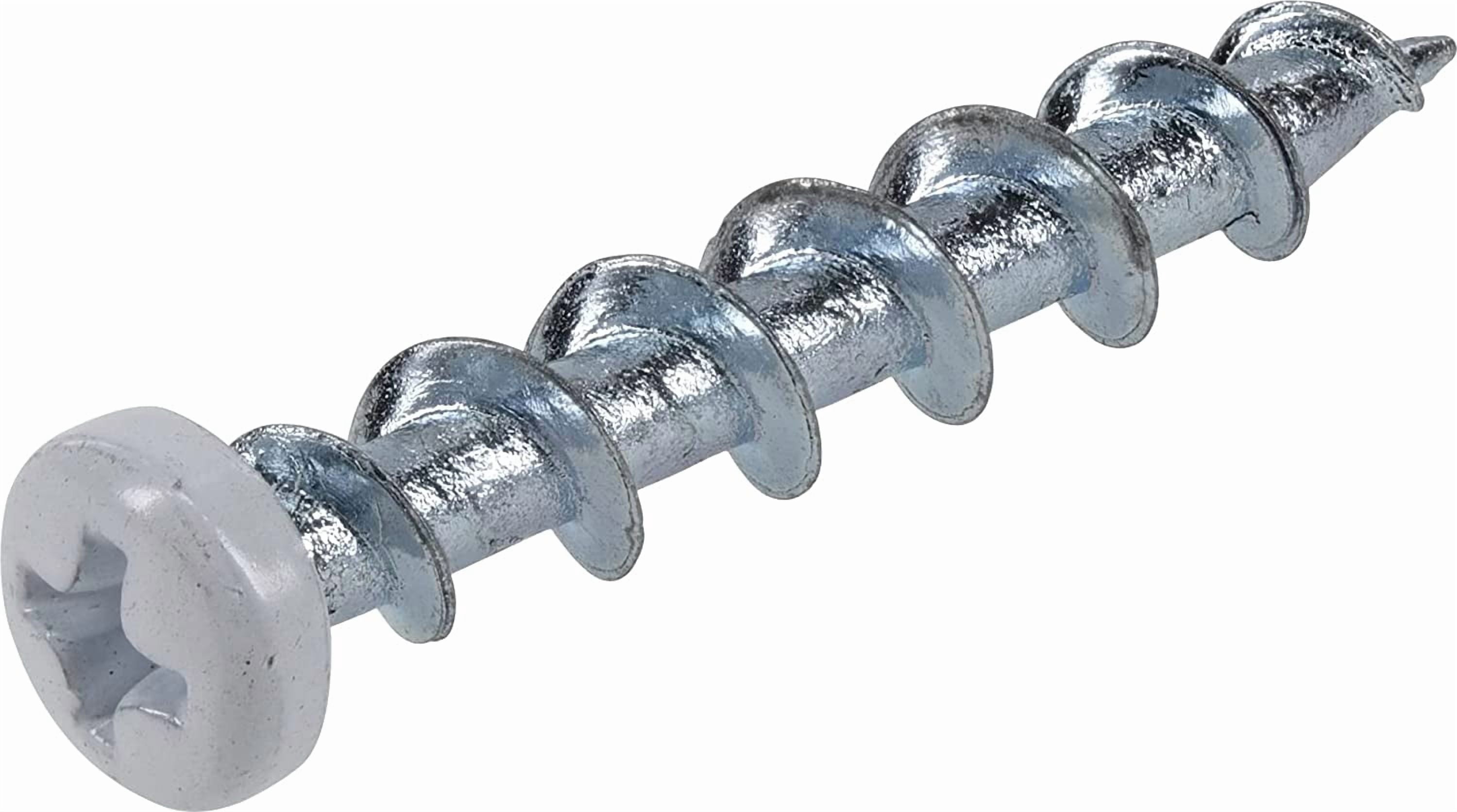 75-pack Borefast Drywall Anchors Screw-In - Easy Installation - 75 Pack, 1 1/2'' Pan Head, White — Construction & DIY Use, Standard Hardware Spec