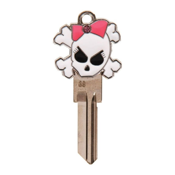 The Hillman Group #68 Key Blank 3D Girly Skull Theme