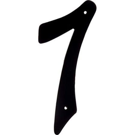 Hillman 4 Inch Aluminum Black Coated Weather-resistant Nail-On House Number 7 3 Piece
