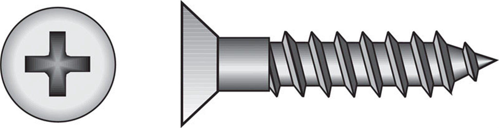 Hillman 40136 x 2.25 in Zinc Plated Steel Wood Screws