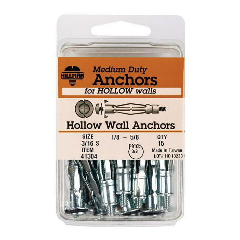 Hillman 1/8 inch in. D X 1/8 in. L Round Zinc-Plated Steel Toggle Wing 100 pk Hillman 1/8 inch in. D X 1/8 in. L Round Zinc-Plated Steel Toggle Wing 100 pk