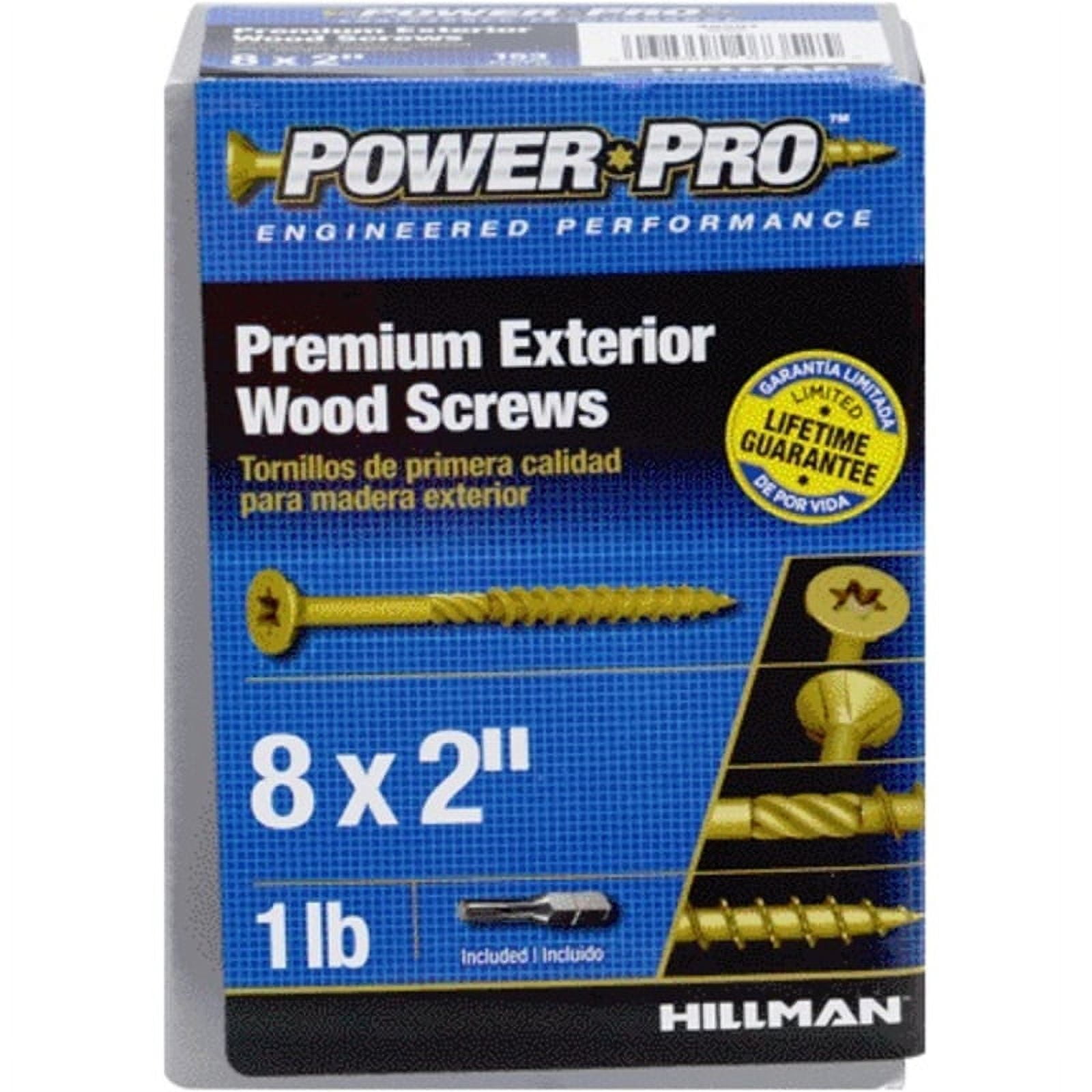 Hillman 48597 Premium Deck Screws Power Pro No. 8 X 2" L Star Flat Head