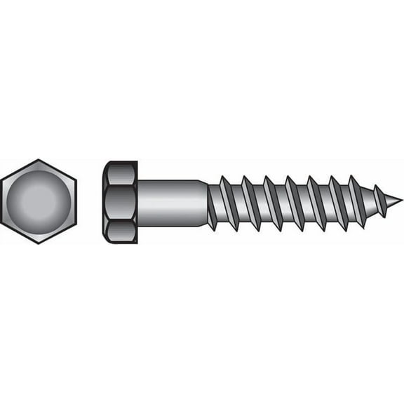 Hillman 5/16 in. x 2-1/2 in. L Hex Zinc-Plated Steel Lag Screw 100 pk