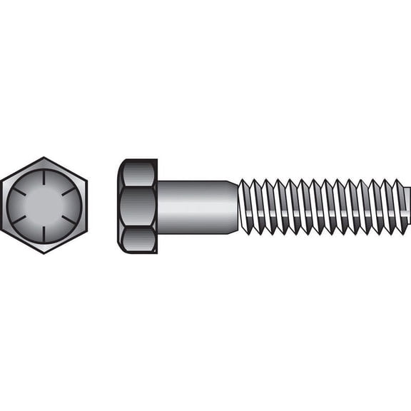 Hillman 5/8" Yellow Dichromate Grade 8 Steel Hex Head Cap Screw