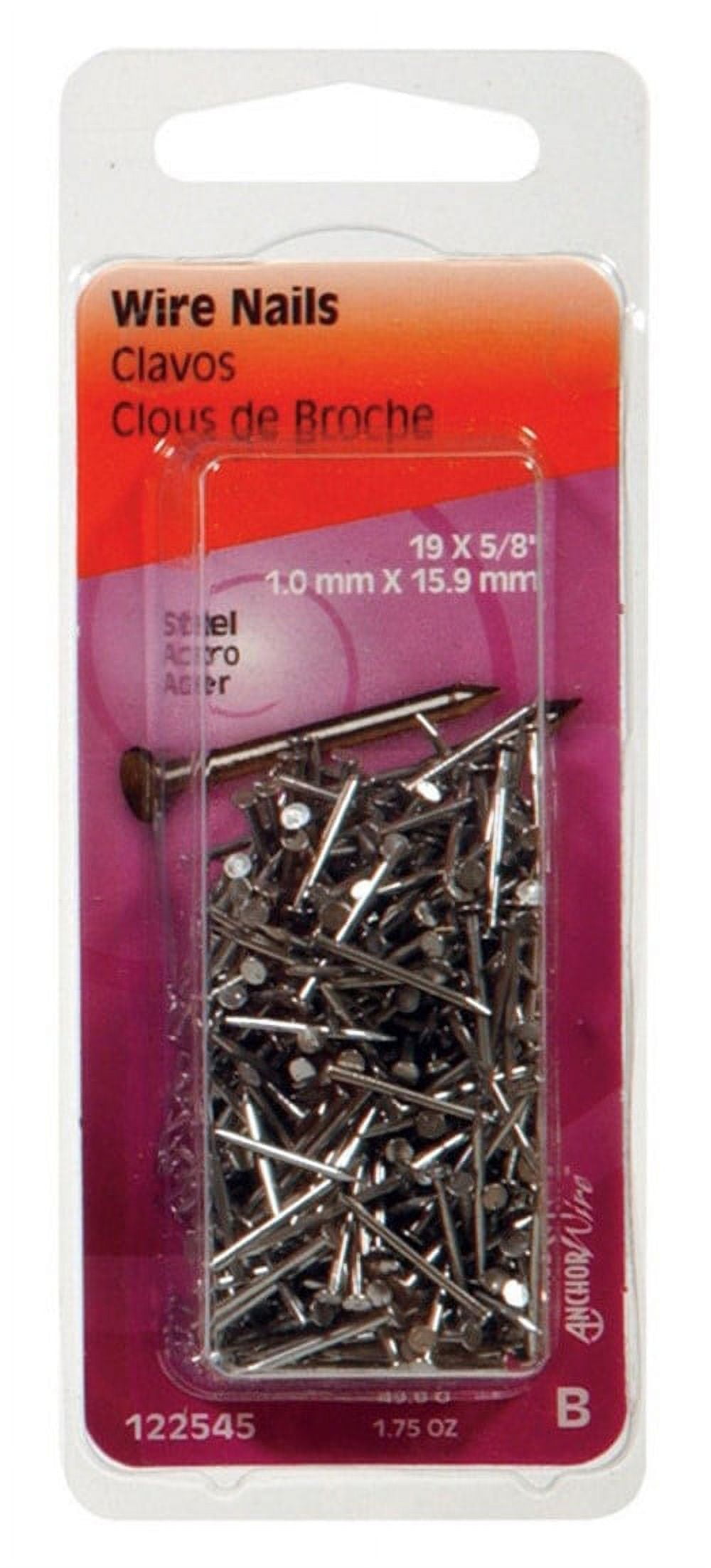 Hillman 5/8 in. Wire Galvanized Steel Nail Flat Head Hillman 5/8 in. Wire Galvanized Steel Nail Flat Head