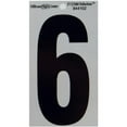 thumbnail image 1 of Hillman Group 844102 5 in. Black & Silver Reflective Mylar Square Cut Self Adhesive Number - 6, 1 of 1