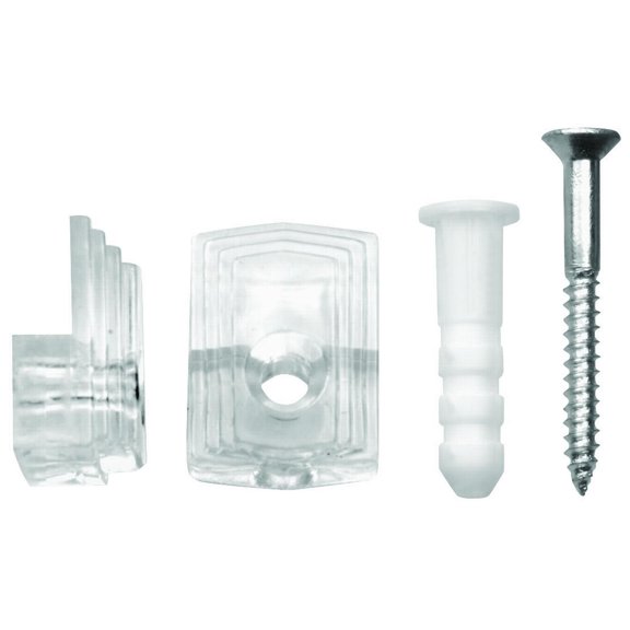 Hillman Fasteners 50225 4-Piece 1/4-Inch Plastic Mirror Holder