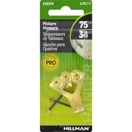 Hillman AnchorWire Brass-Plated Classic Picture Hanger 75 lb 1 pk Hillman AnchorWire Brass-Plated Classic Picture Hanger 75 lb 1 pk