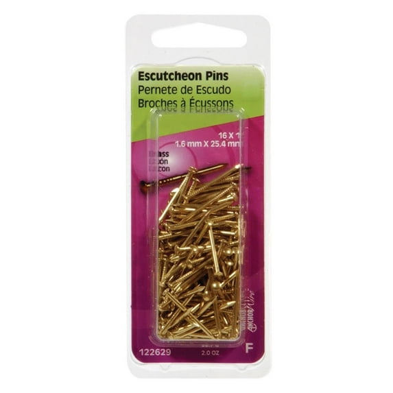 Hillman 5061452 1 in. x 16 Brass Escutcheon Pin