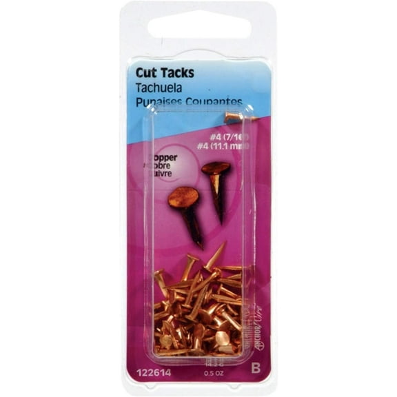 Hillman 52831 0.5 oz No.4 Copper Tacks