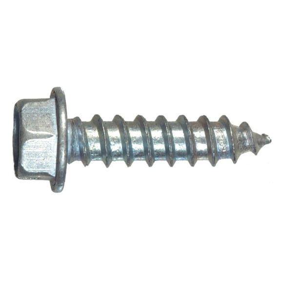 Hillman #8 x 3/4 In. Slotted Hex Washer Head Chrome Sheet Metal Screw (12-Count)